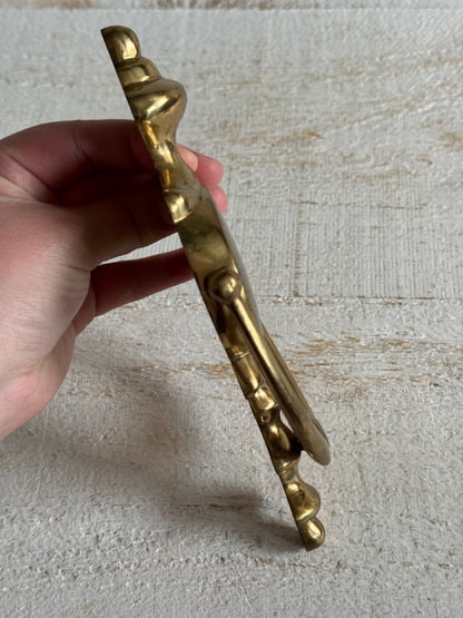 Vintage Door Knocker with Center Plate and Ornate Detailing