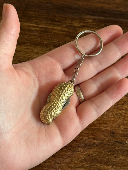 Vintage Promotional Peanut Mini Knife on Keychain - Peanut Pocket Knife by Rich Tasty