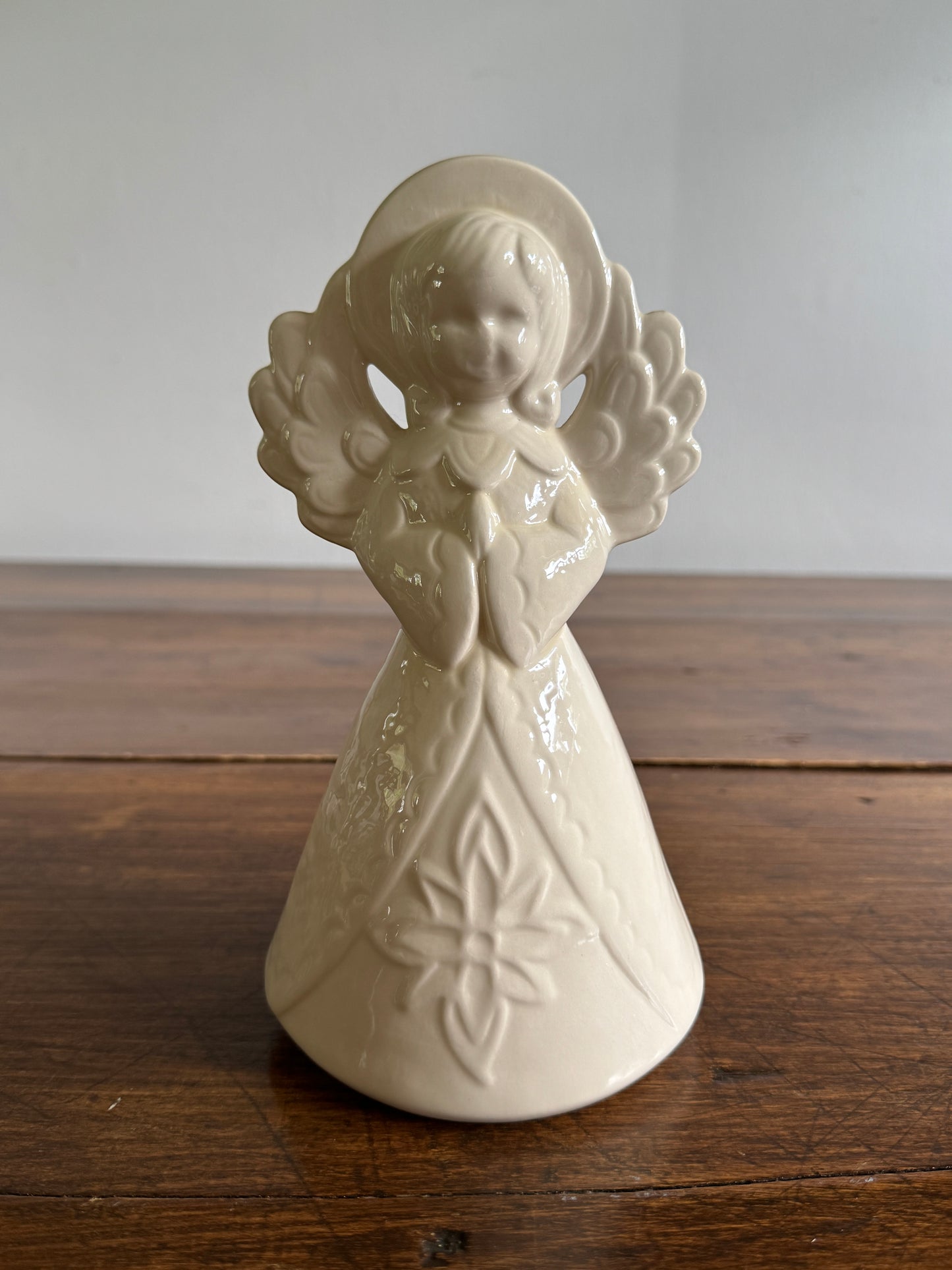 White Ceramic Angel Figurine - Signed Penelope 1982
