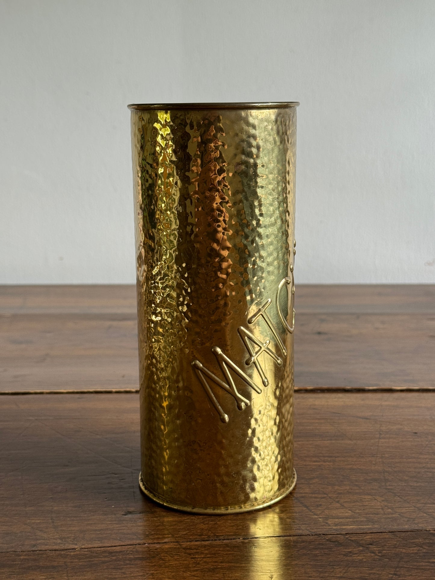 Vintage Brass Long Match Holder - Lombard England