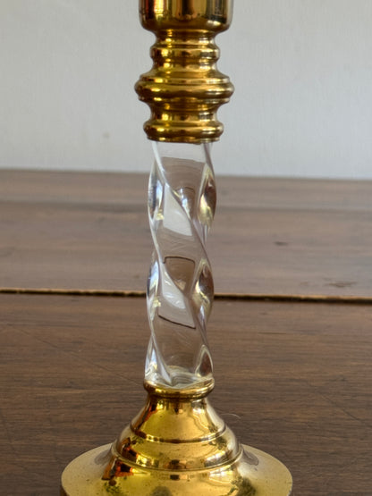 Vintage Acrylic and Brass Candleholder by Partylite - Made in China