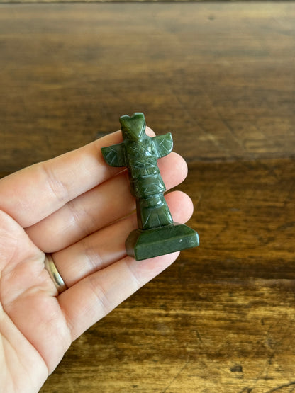 Miniature Stone Totem Pole