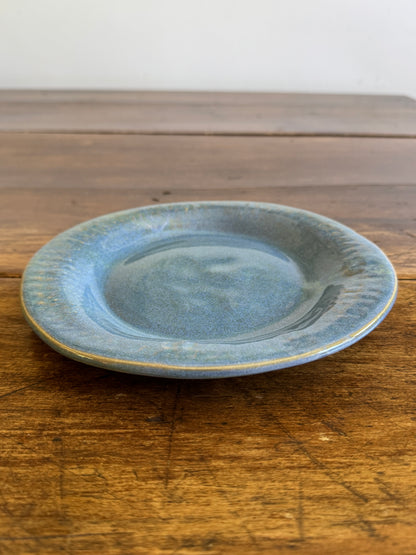 Hand Crafted Blue Pottery Round Plate