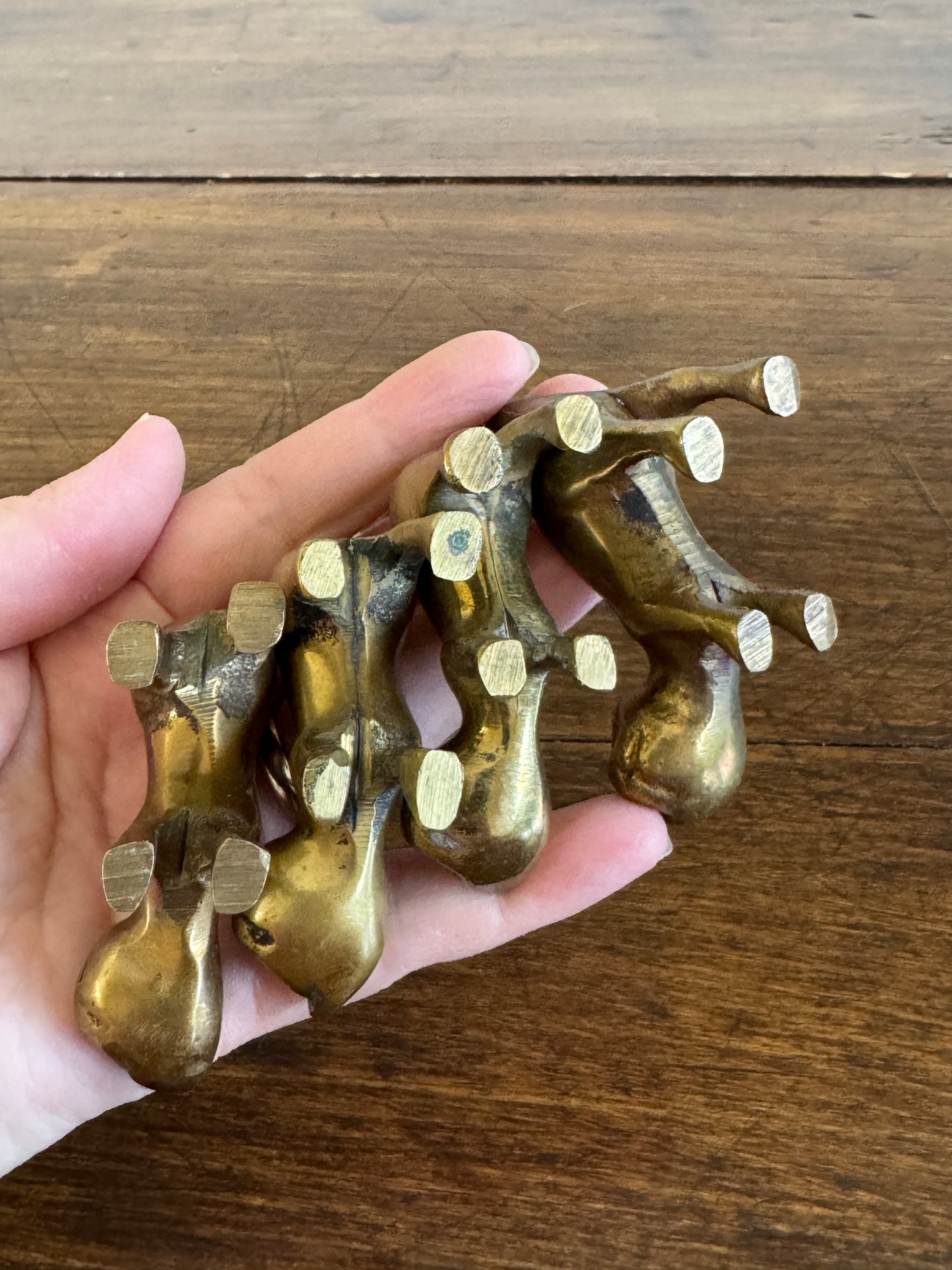 PICK ONE Vintage Brass Tail Up Cat Figurine - Cat Ring Holder