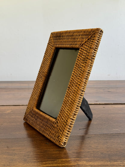 Vintage Woven Wicker Photo Frame