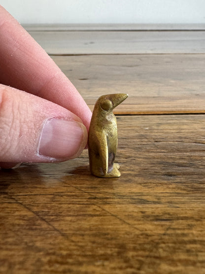 Vintage Micro Mini Brass Penguin Made in Austria