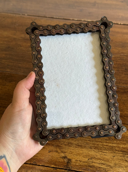Upcycled Bicycle Chain Picture Frame 4x6