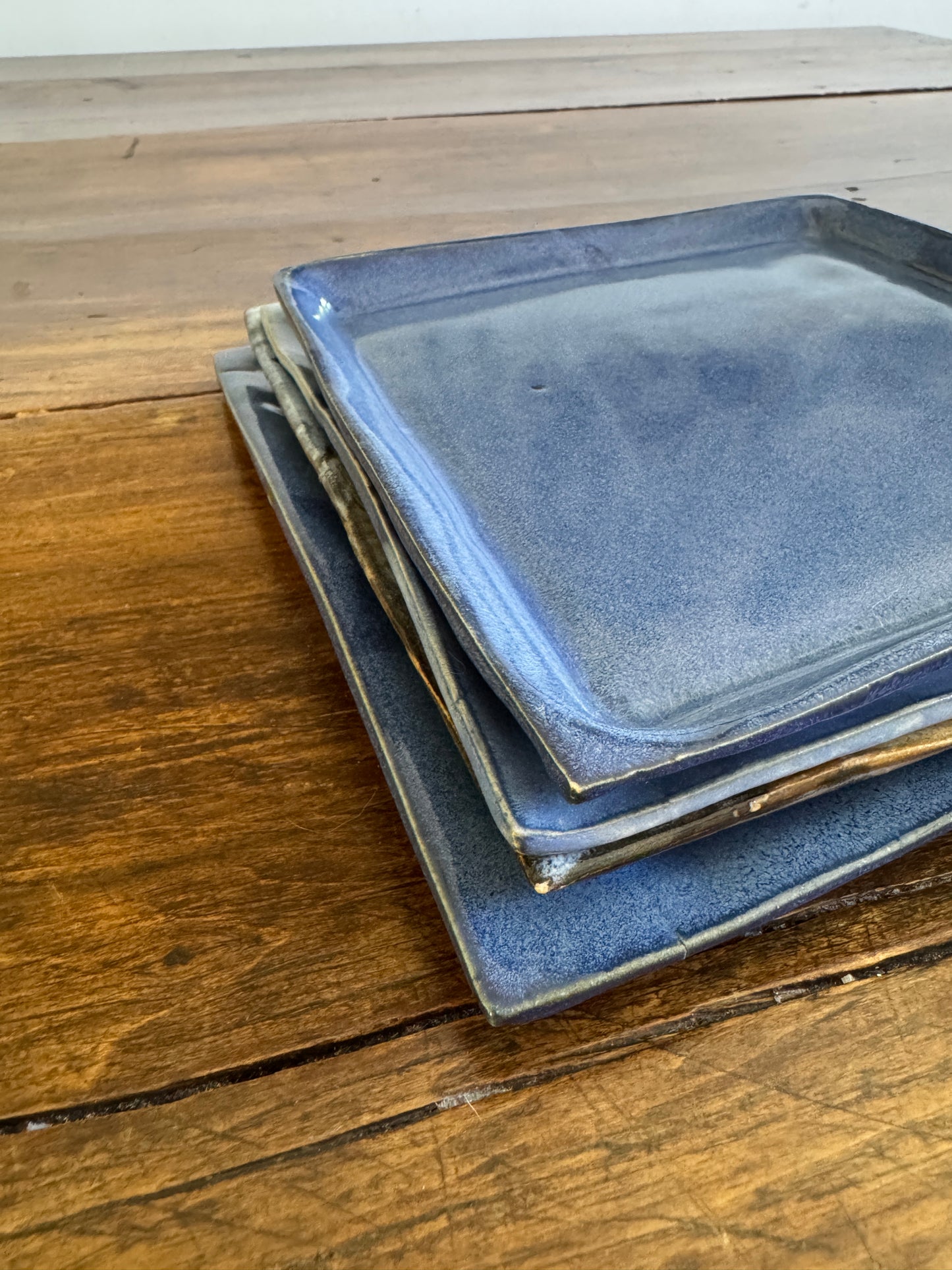 Pick One: Hand Crafted Pottery Mixed Blue Plates