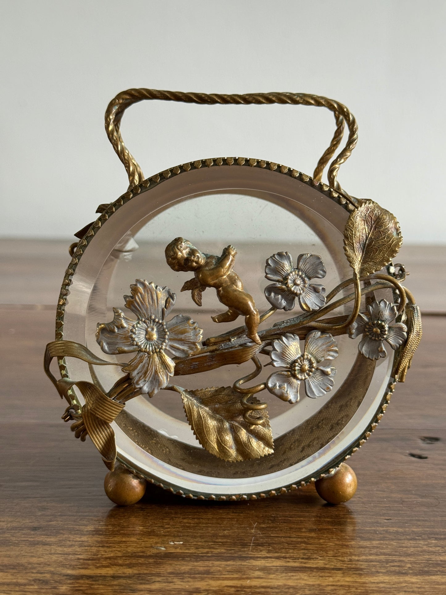 Vintage French Jewlery Box Glass Display - Condition Issues