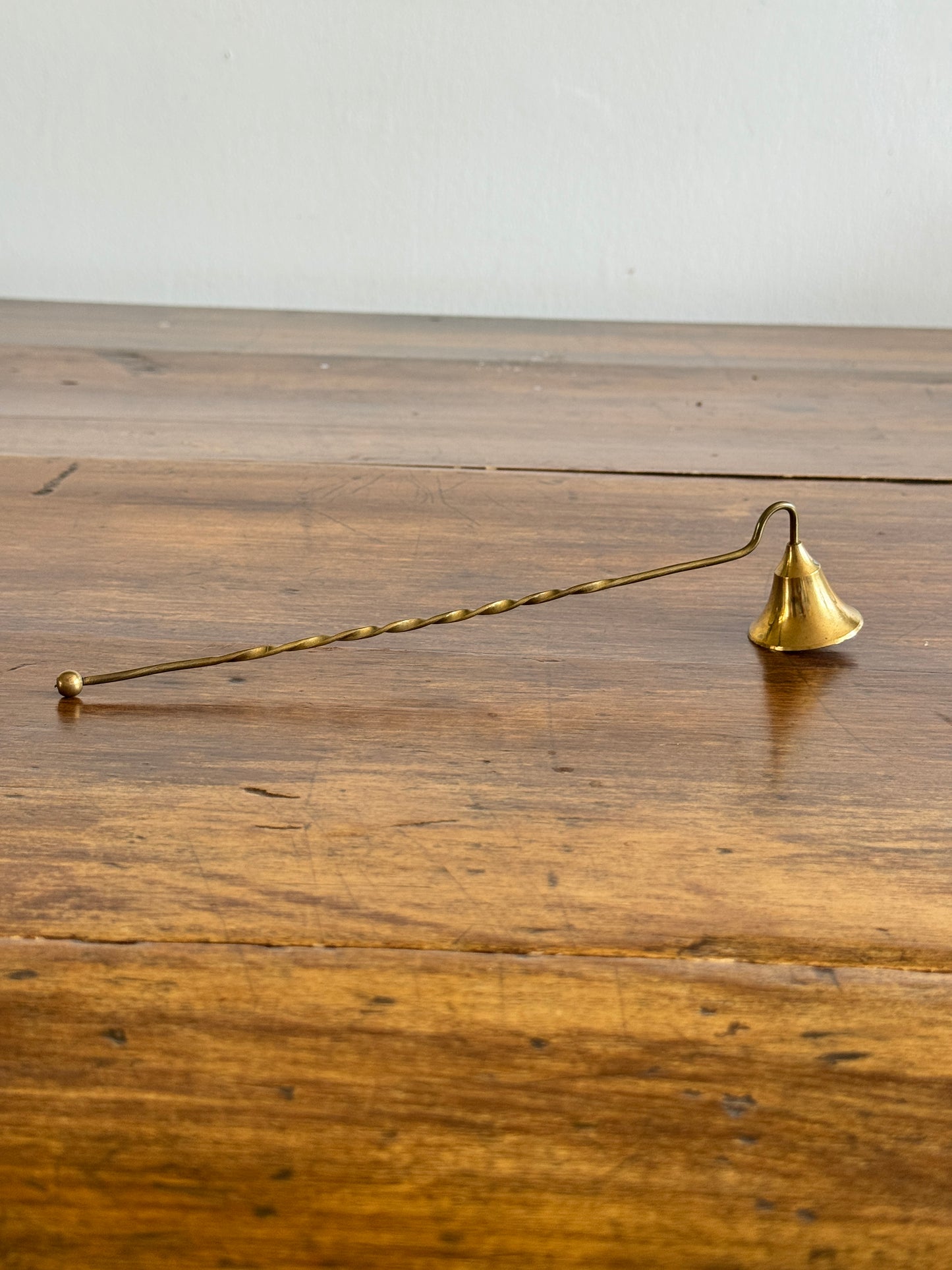 PICK ONE Vintage Brass Candle Snuffer - Etched Bell or Smooth Bell