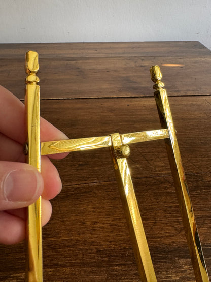 Brass Plated Art Stand - Folding Easel Photo Stand