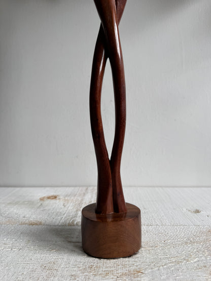 Vintage Wood Mid Century Female Form - Curvy Human Form Sculpture