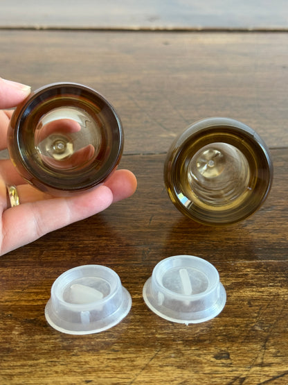 Vintage Plastic Teardrop Shaped Salt and Pepper Shakers