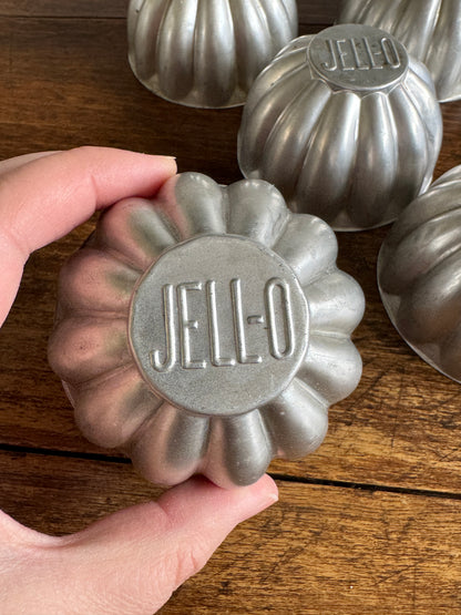 Set of Five Vintage Jello Branded Dessert Kitchen Molds