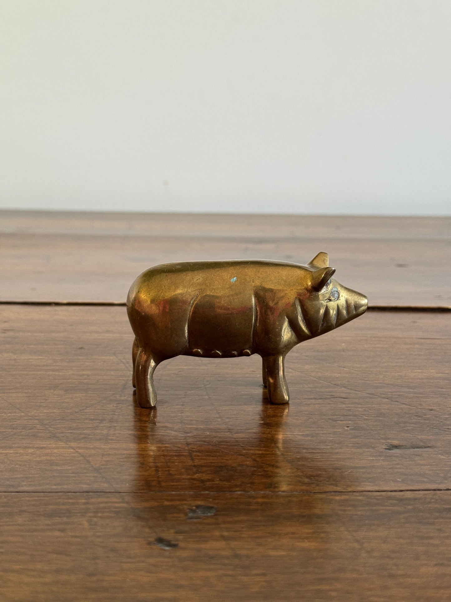 Vintage Brass Pig Figurine