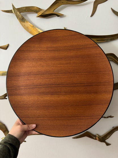 Large Vintagr Japanese Modern Teak Wood Tray - Lightweight Serving Tray