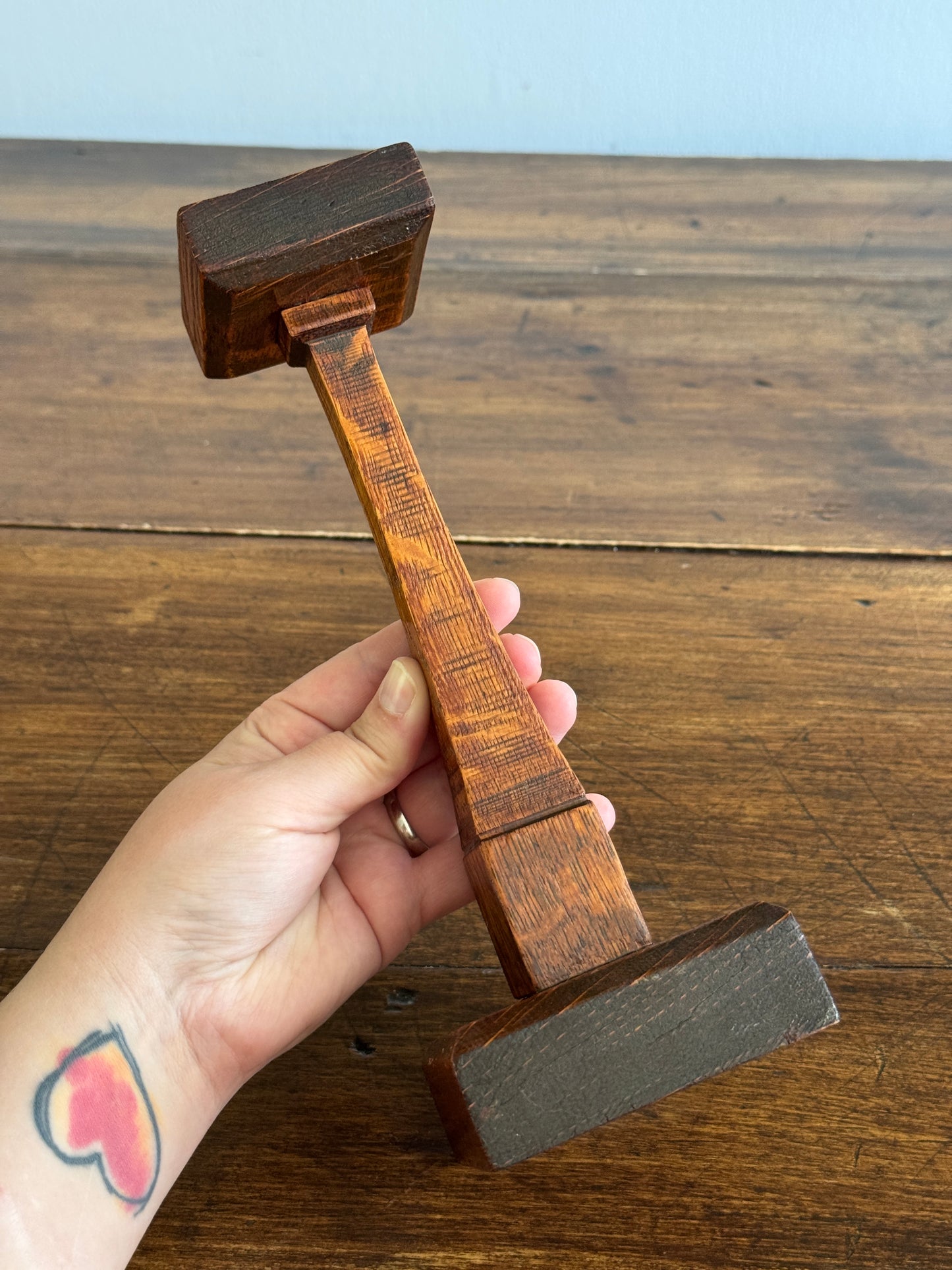 Hand Crafted Wood Display Stand - Squared Hat Stand