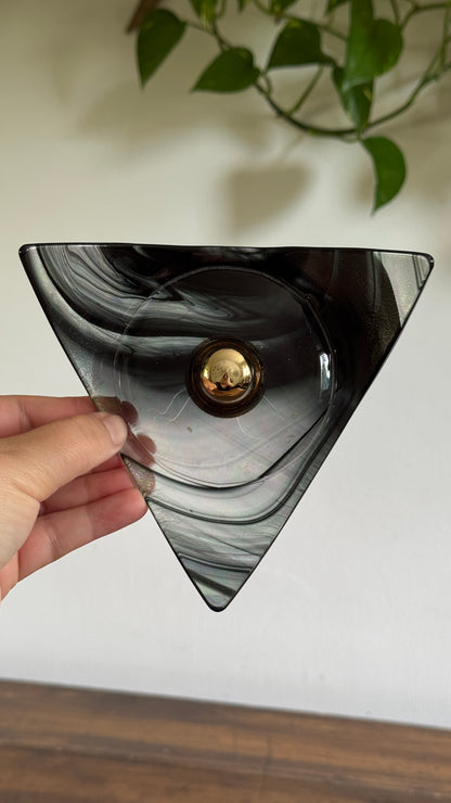 Glass Triangle Shaped Candleholder Kheops International - Made in Canada
