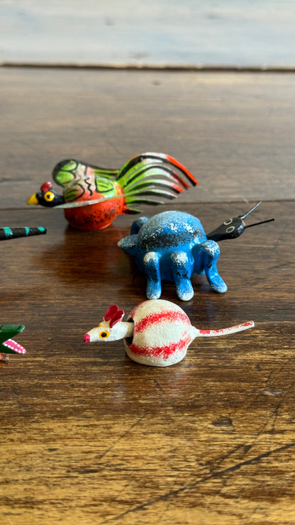 Mixed Lot of Painted Mini Bobble Head Animals