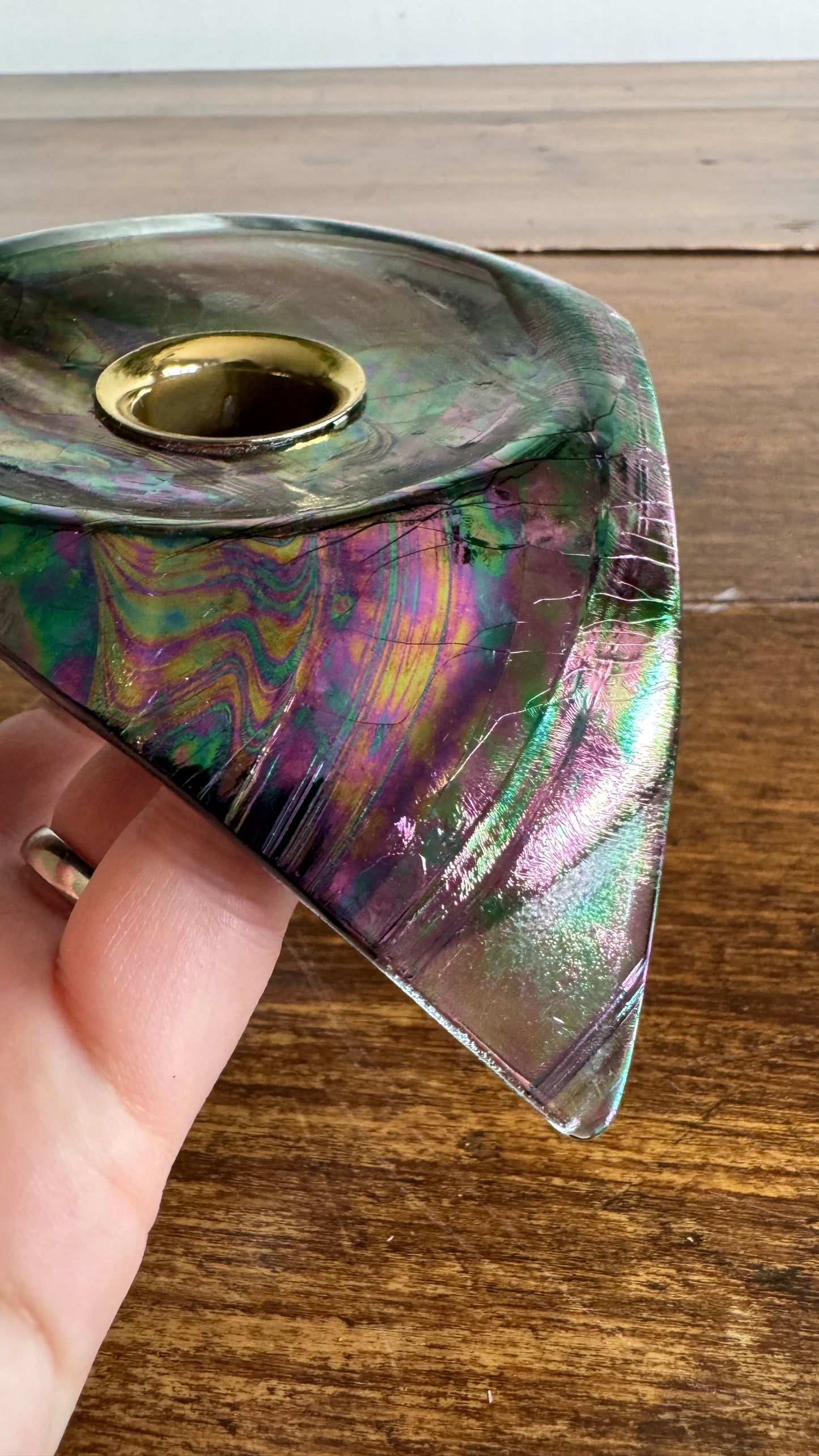 Glass Triangle Shaped Candleholder Kheops International - Made in Canada