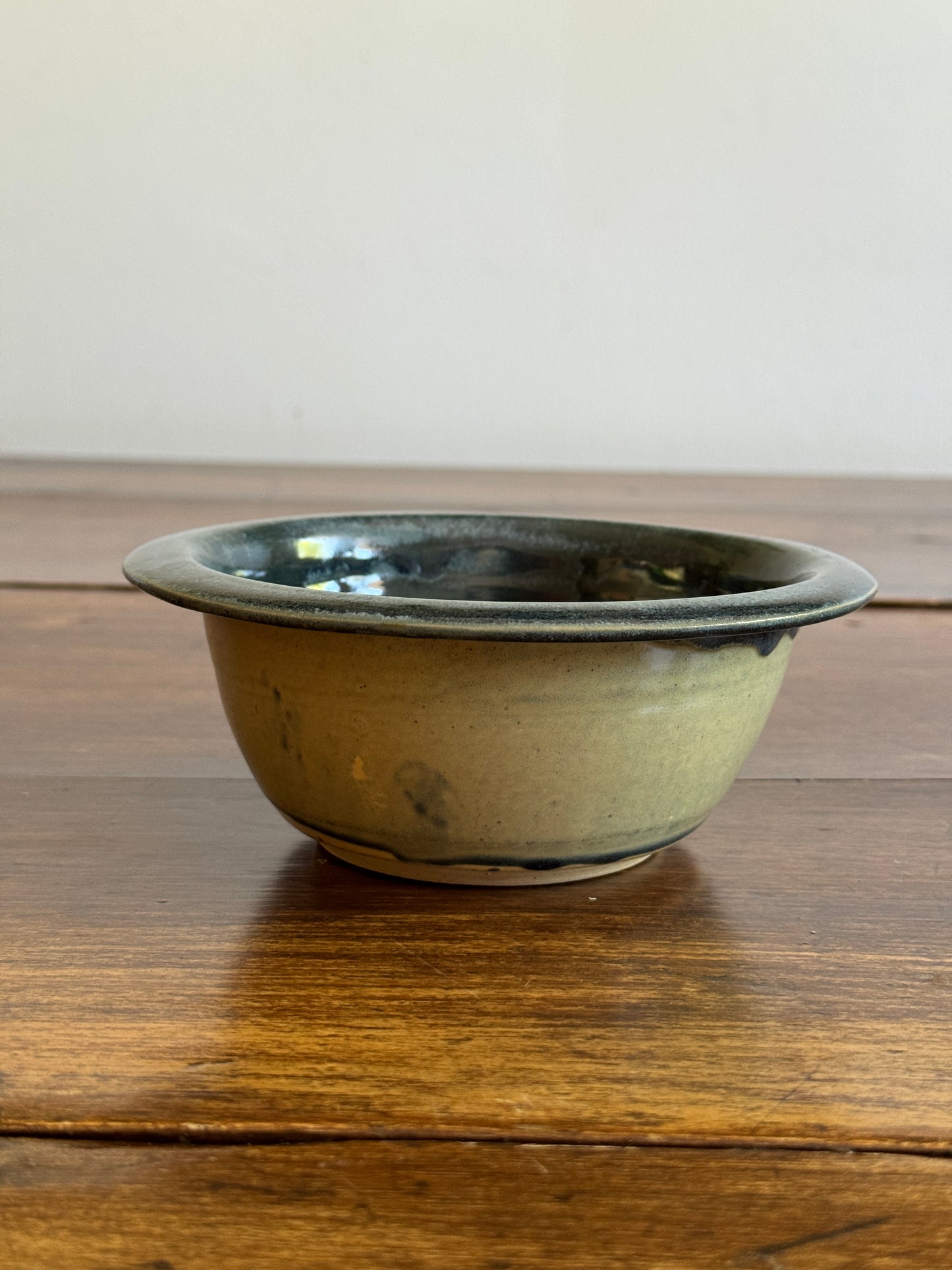 Small Hand Crafted Pottery Blue Green Bowl