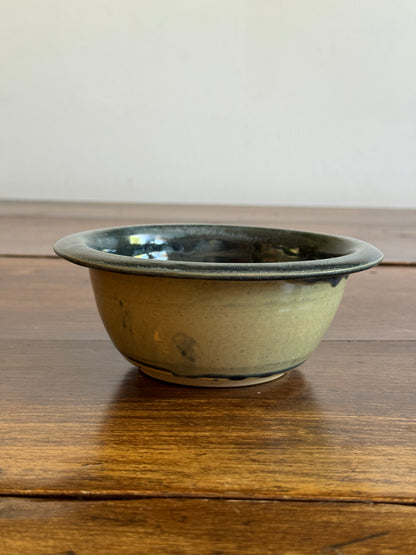 Small Hand Crafted Pottery Blue Green Bowl