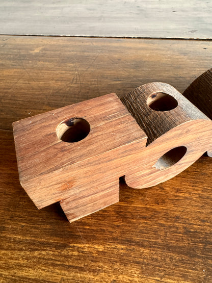 ROOT Propagation Vase - Wood Word with Glass Vial Holders