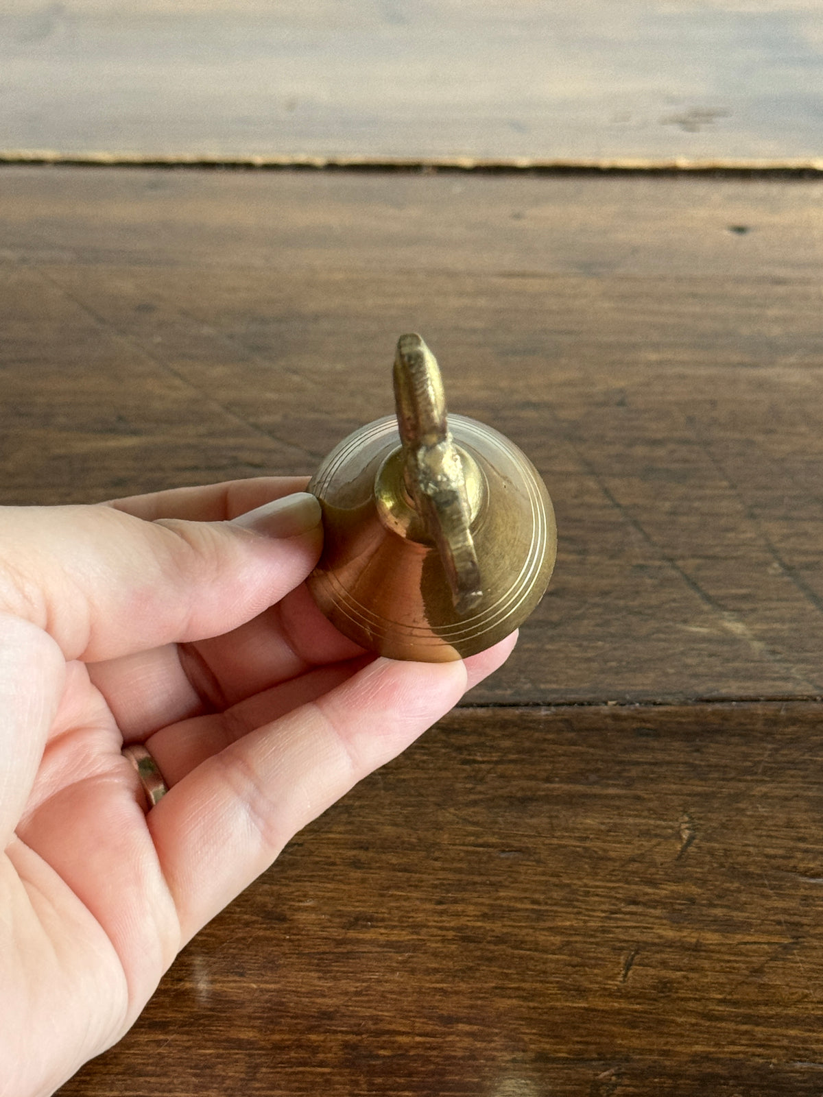 Vintage Brass Bird Rooster Desk Bell