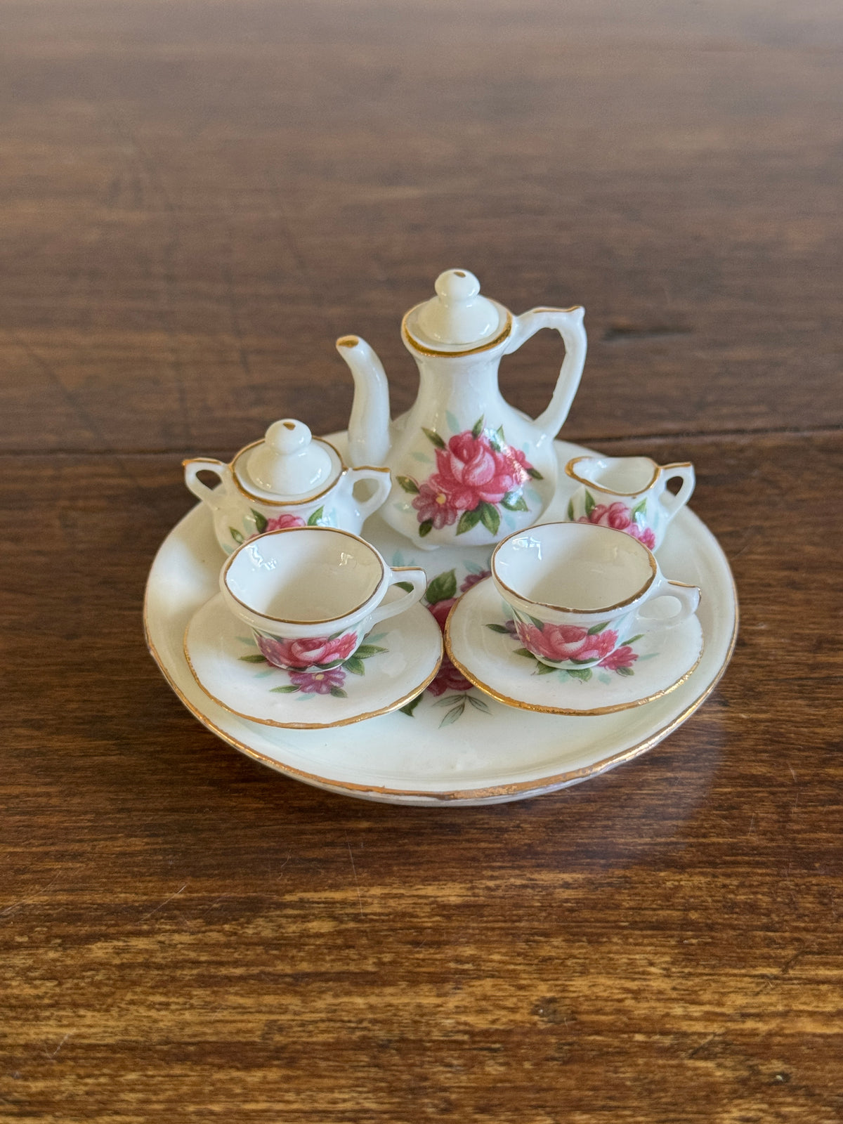 Vintage Miniature Bone China Brinton Mini Tea Set - Made in Taiwan