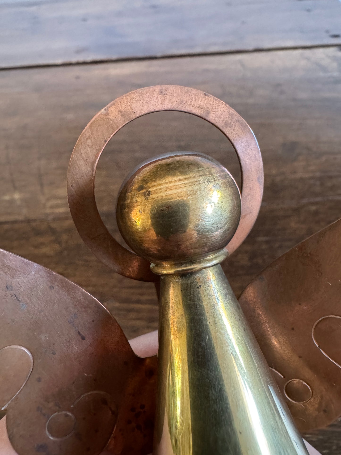 Vintage Brass and Copper Angel Figurine