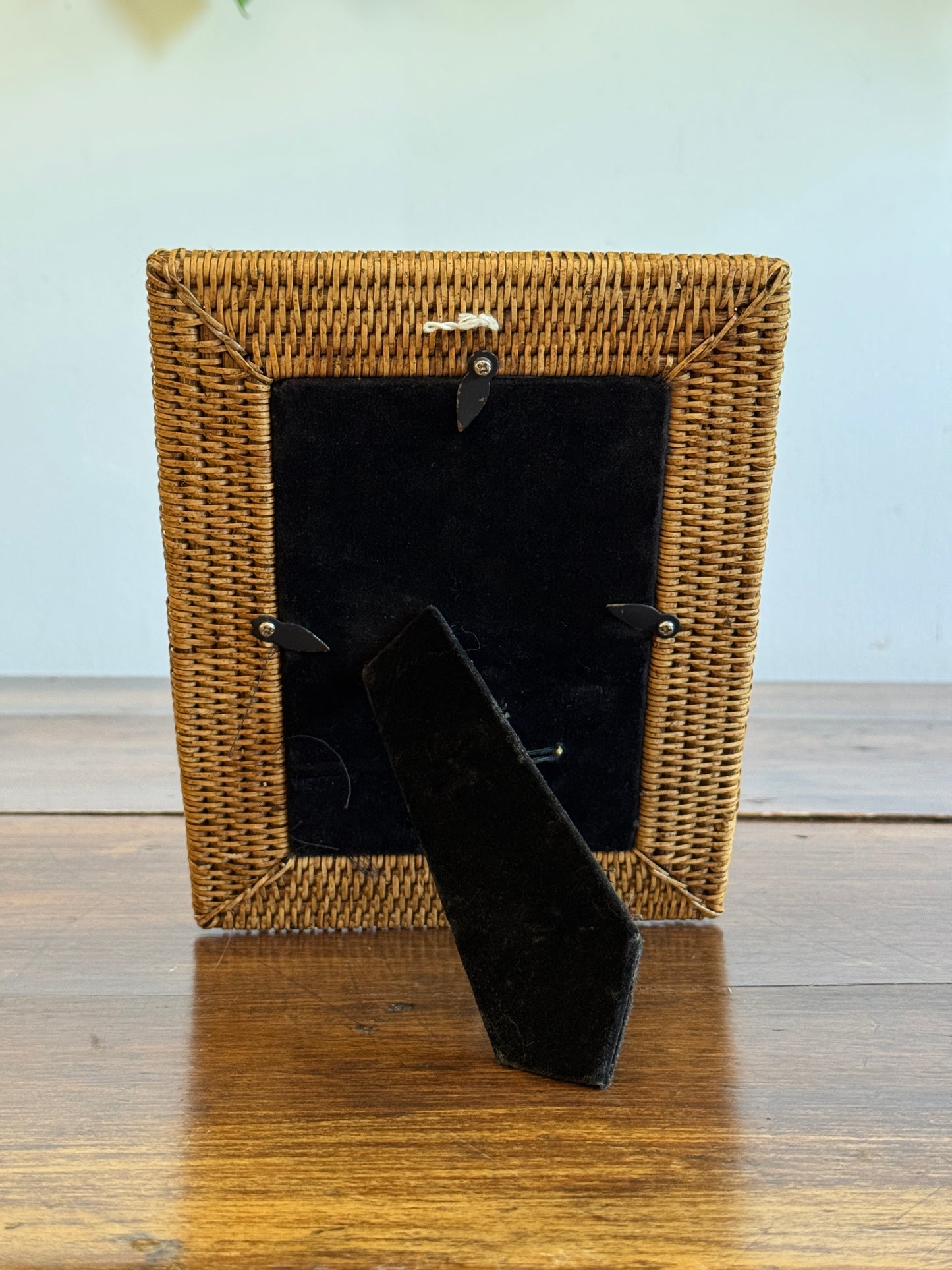Vintage Woven Wicker Photo Frame