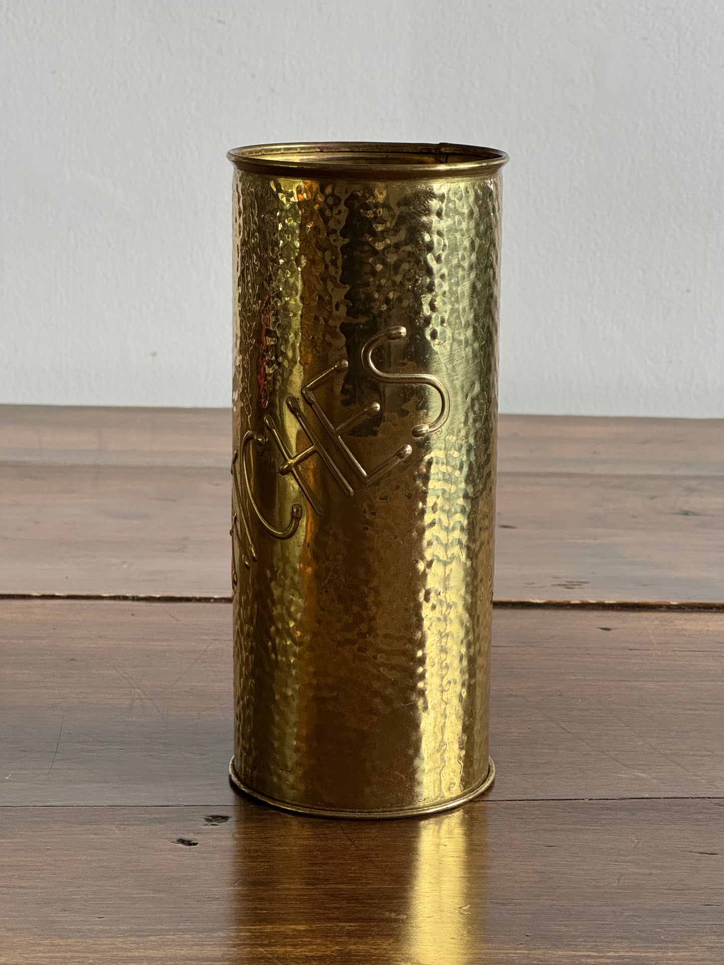 Vintage Brass Long Match Holder - Lombard England