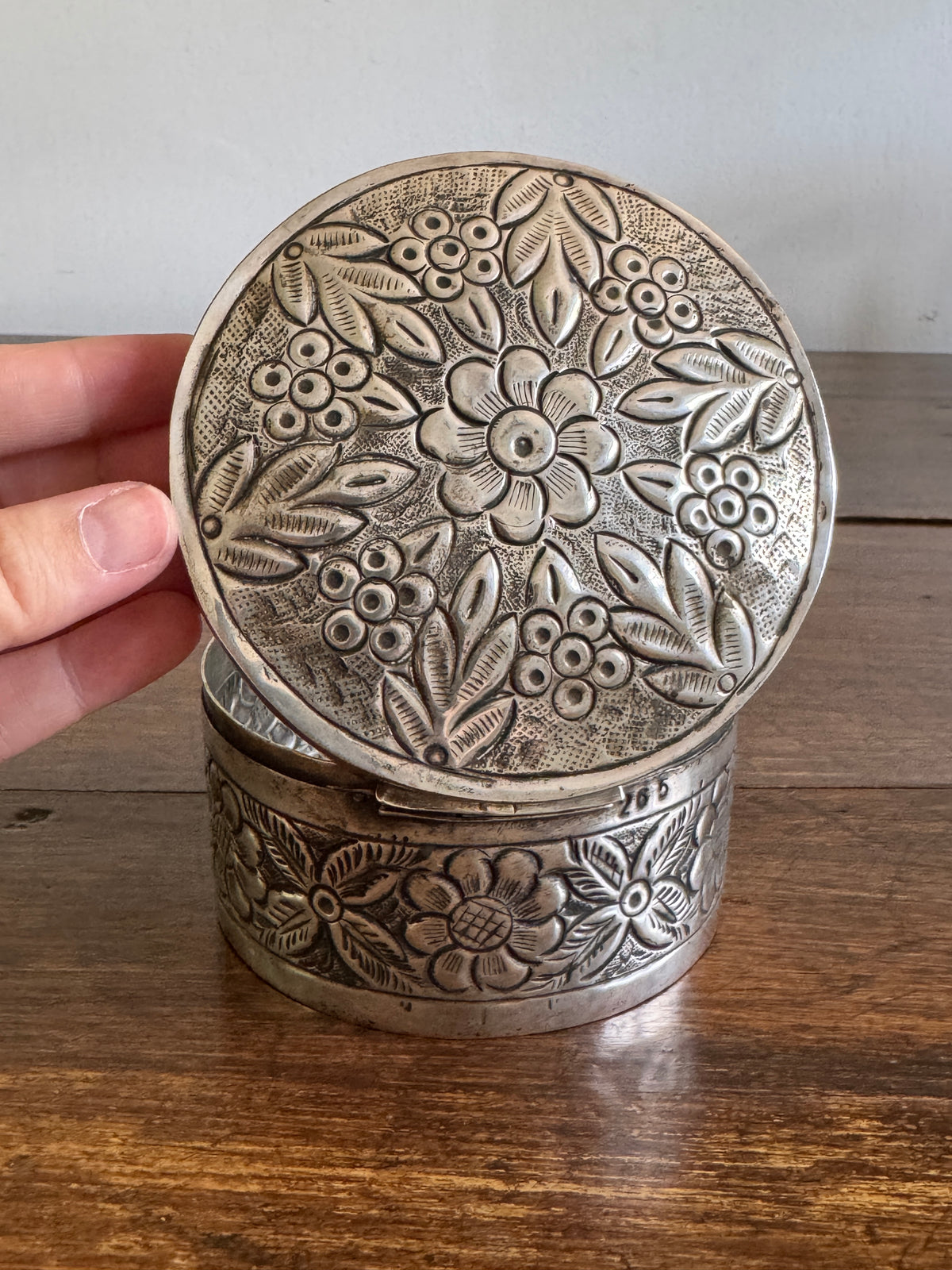 Silver Plated Over Brass Lidded Trinket Box