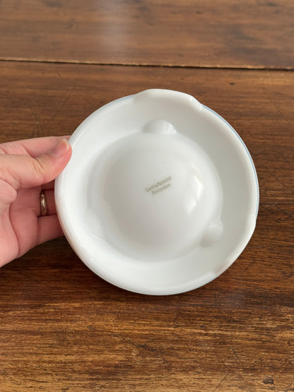 Vintage French Milk Glass 7-Up Ashtray by Opalex France