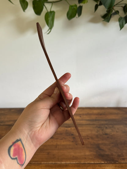 PICK ONE: Wood with Brass Inlay Incense Holder with Moon or Sun Design