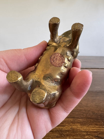 Vintage Brass Pig Figurine