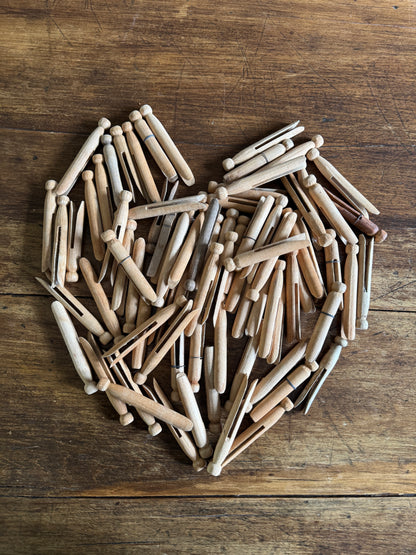 Mix of Vintage Wooden Clothing Pegs/Pins