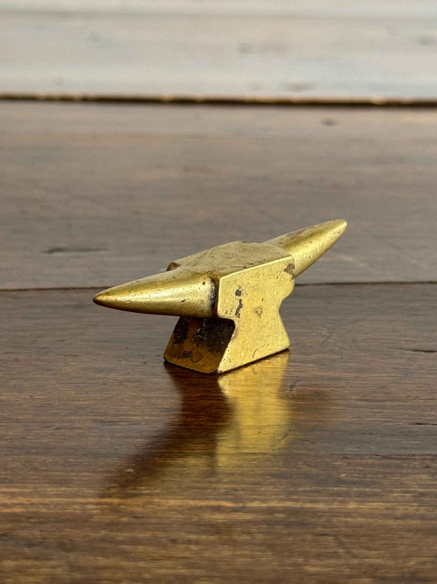 Miniature Brass Anvil Paperweight Figurine