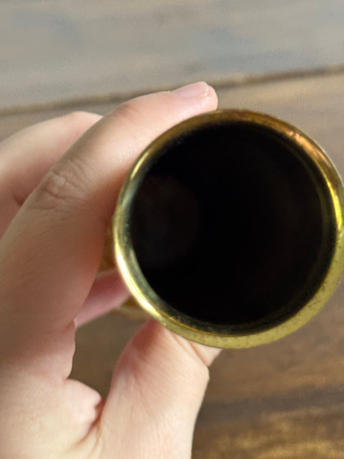 Vintage Brass Tube Style Long Match Holder - Made in Taiwan
