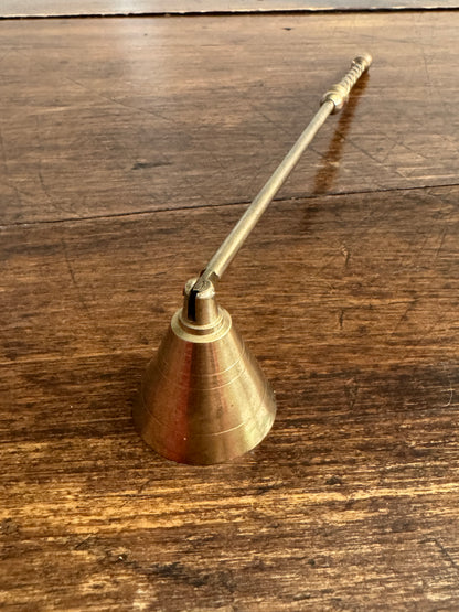 Vintage Brass Candle Snuffer with Thicker Swirled Handle