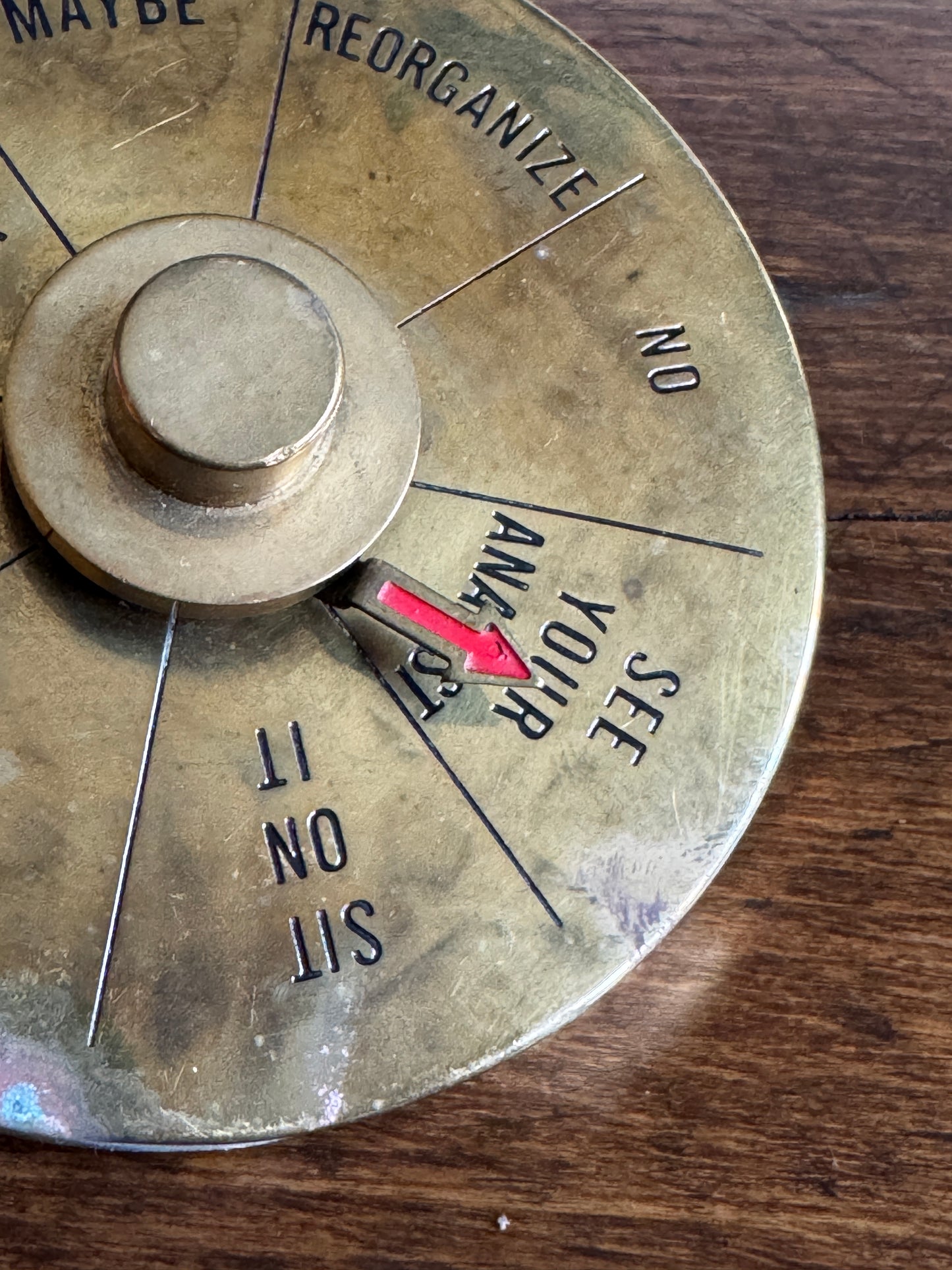 Vintage Brass Spinning Decision Picker