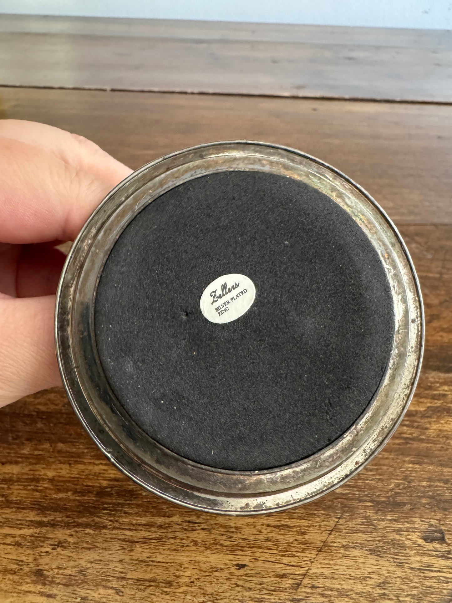 Vintage Donkey Silverplated Ring Holder with Etched Bottom Tray