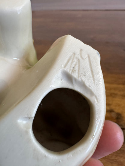 Vintage Foo Dogs Pottery Figurines - Open and Closed Mouths