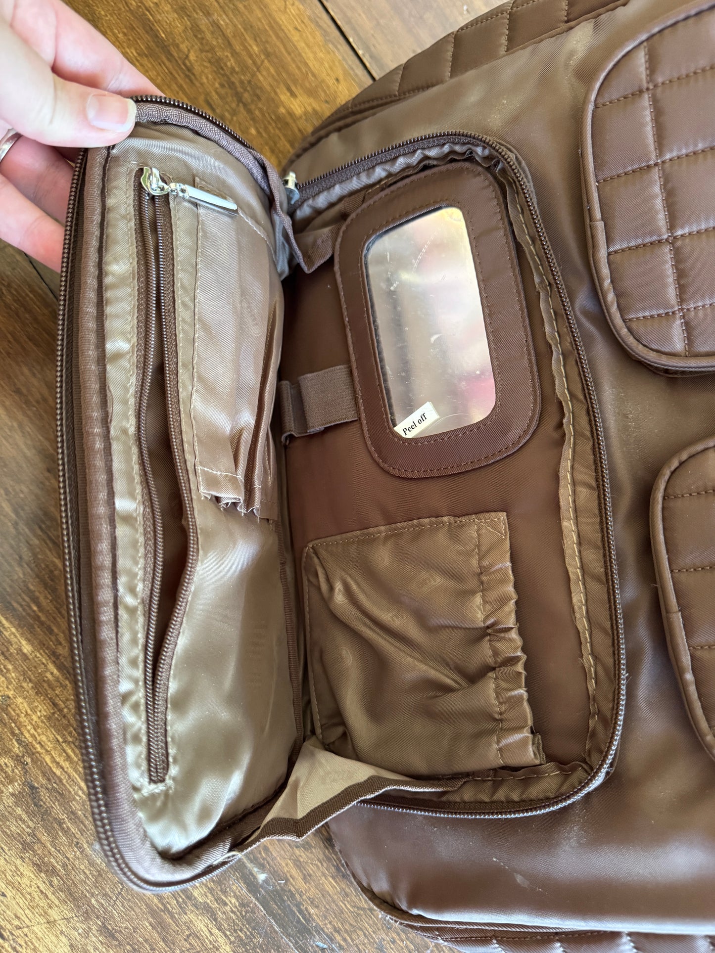 Brown Lug Bag with Lots of Pockets