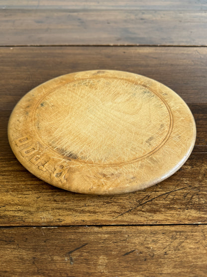 Vintage English Wood Bread Board - Wooden Cutting Board