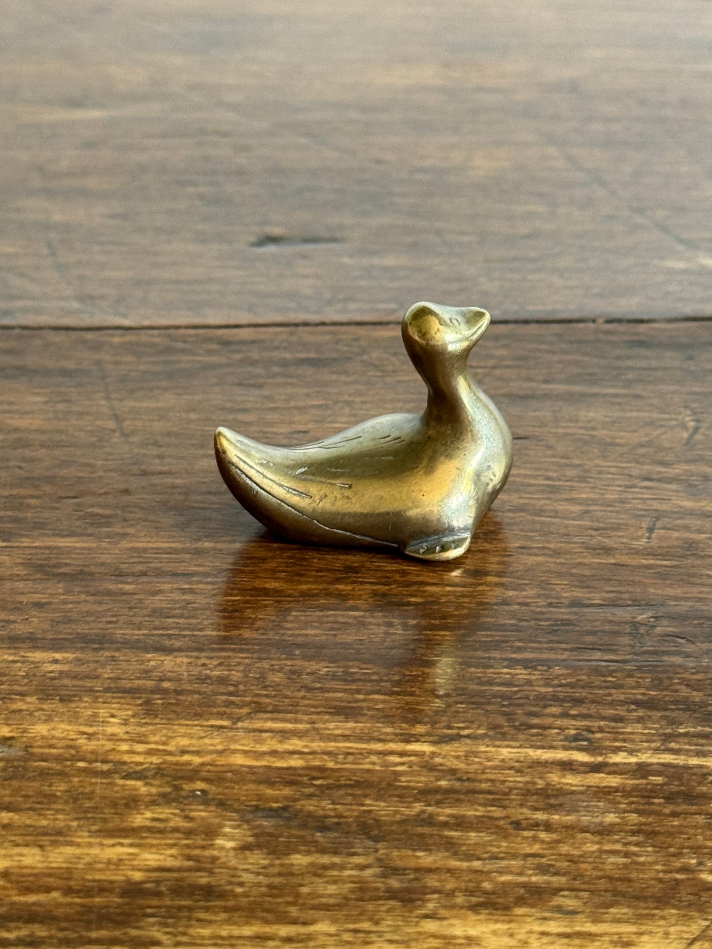 Miniature Brass Bird Figurine - Brass Duck/Swan Mini