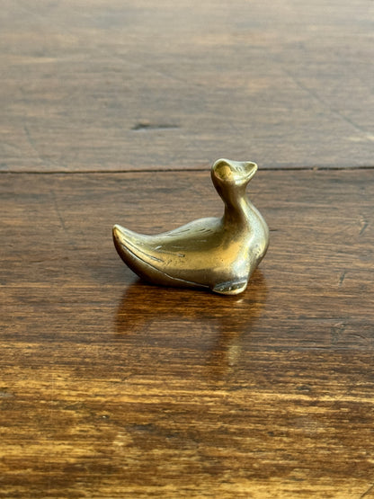 Miniature Brass Bird Figurine - Brass Duck/Swan Mini