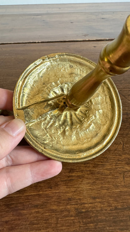 Vintage Pair of Brass Curtain Holders - Wall Mounted Curtain Stays