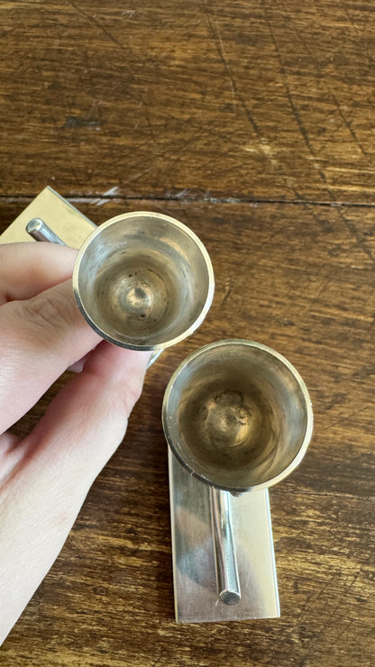 Vintage Silver Plated Candle Holder Pair - Made in Canada