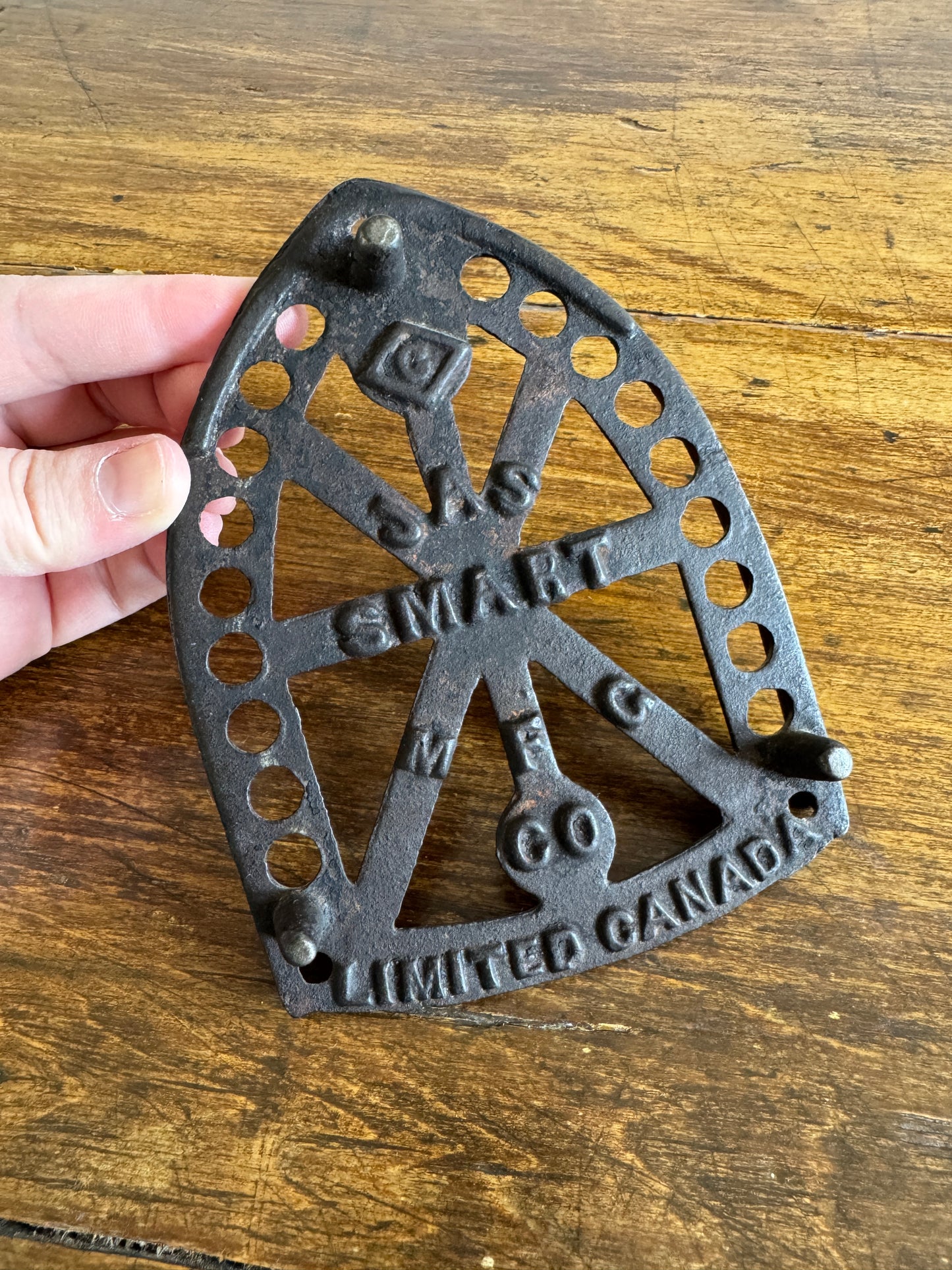 Vintage Sad Iron Trivet Stand - Cast Iron Shaped Holder